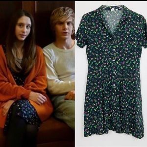 ASO Violet Harmon in AHS Black Floral Dress American Horror Story